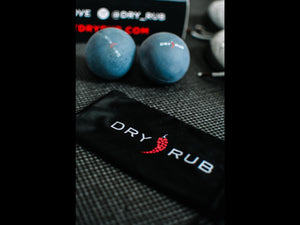 trigger point massage balls by Dry Rub - two pack with bag